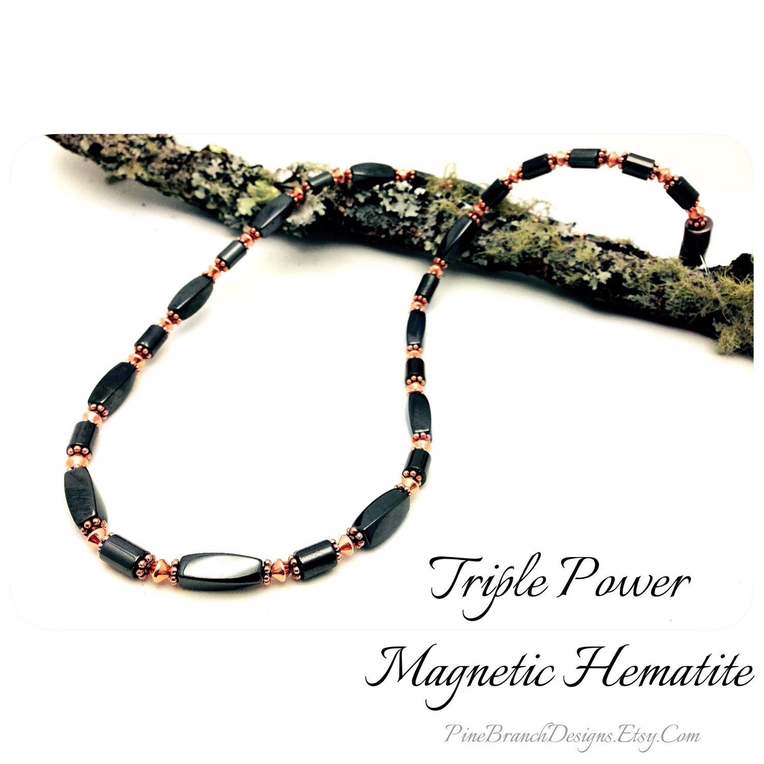 Copper Necklace Therapy Triple POWER Hematite Free