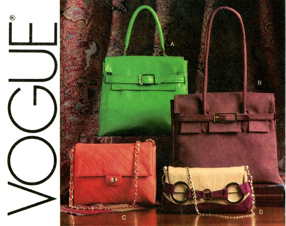 Vogue Handbag Pattern V7982 Uncut Hermes Style by CynicalGirl