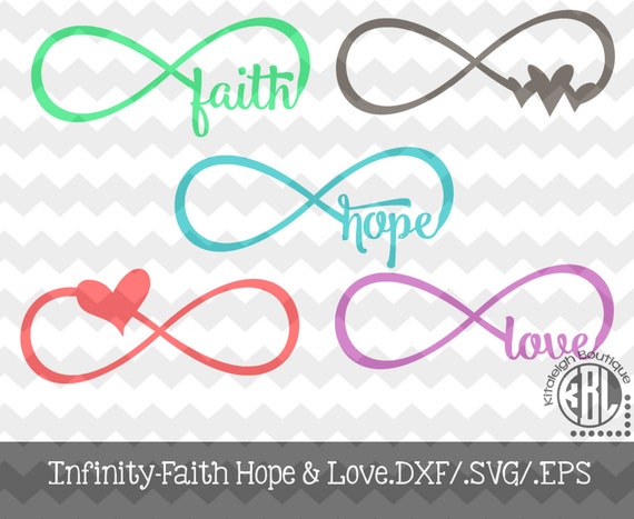 Download Infinity Faith Hope and Love.DXF/.SVG/.EPS File for use with