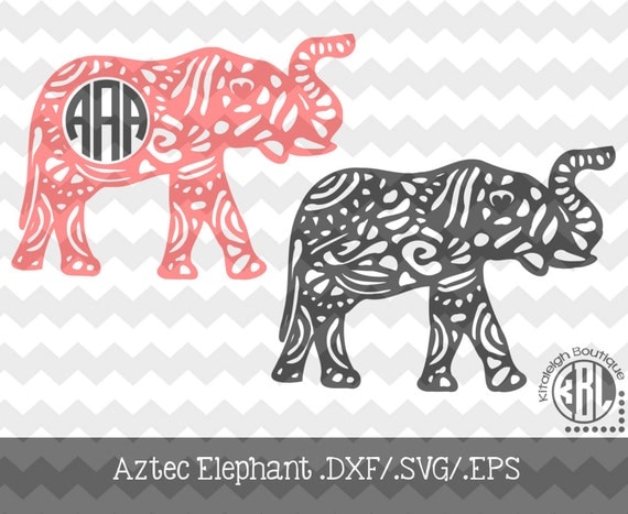 Download Monogram Aztec Elephant Files .DXF/.SVG/.EPS Files for use