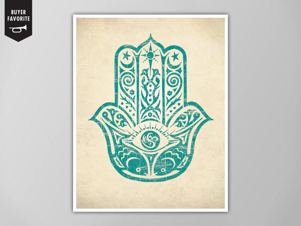 Hamsa Hand Print Hamsa Art Print Hamsa Home Decor Hamsa