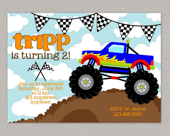 Monster Truck Invitations 8