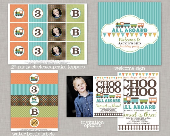 Train Birthday Party, Train Birthday Decorations, Train Party Package, Choo Choo Train, Printable Il_570xn