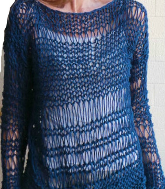 Baggy Sweater Easy Knitting Pattern PDF Pattern Oversized Sweater Loose Sweat...