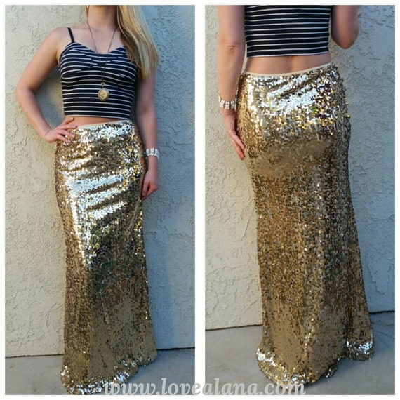 Shiny Gold Maxi Gorgeous high quality sequins Long sequined