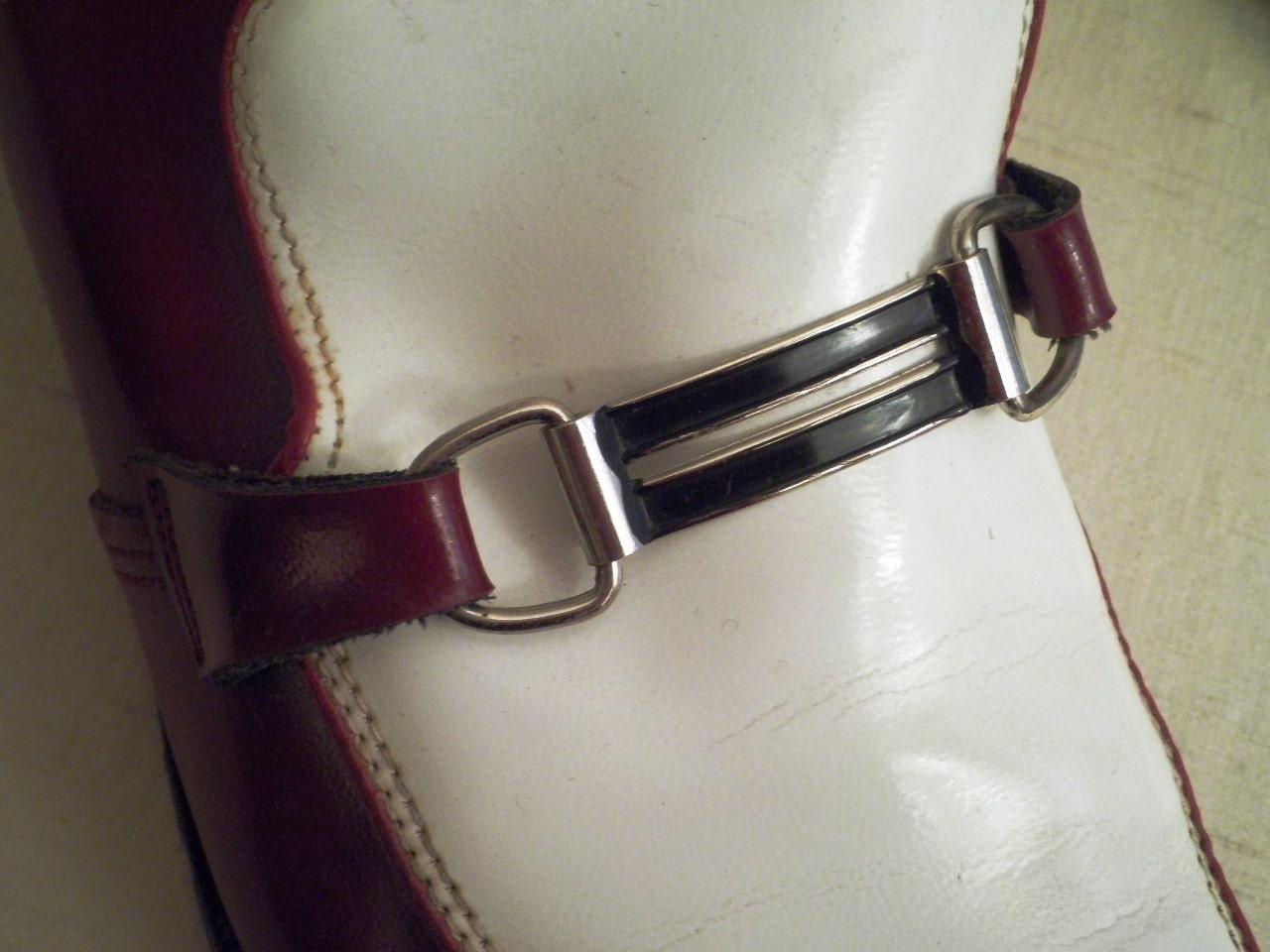 1970's Vintage 2 Tone Men's Shoes Loafers Horsebit