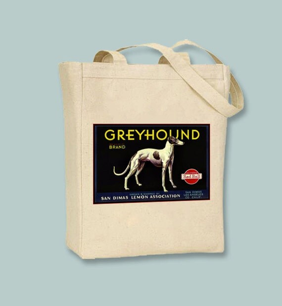 Items similar to Vintage Greyhound Fruit Crate Label Black or Neutral