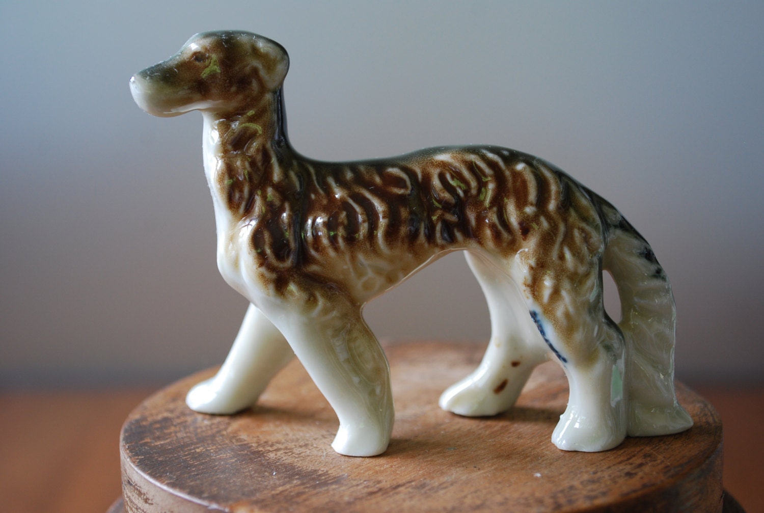 Vintage Miniature Dog Figurine Wolf hound / Afgan