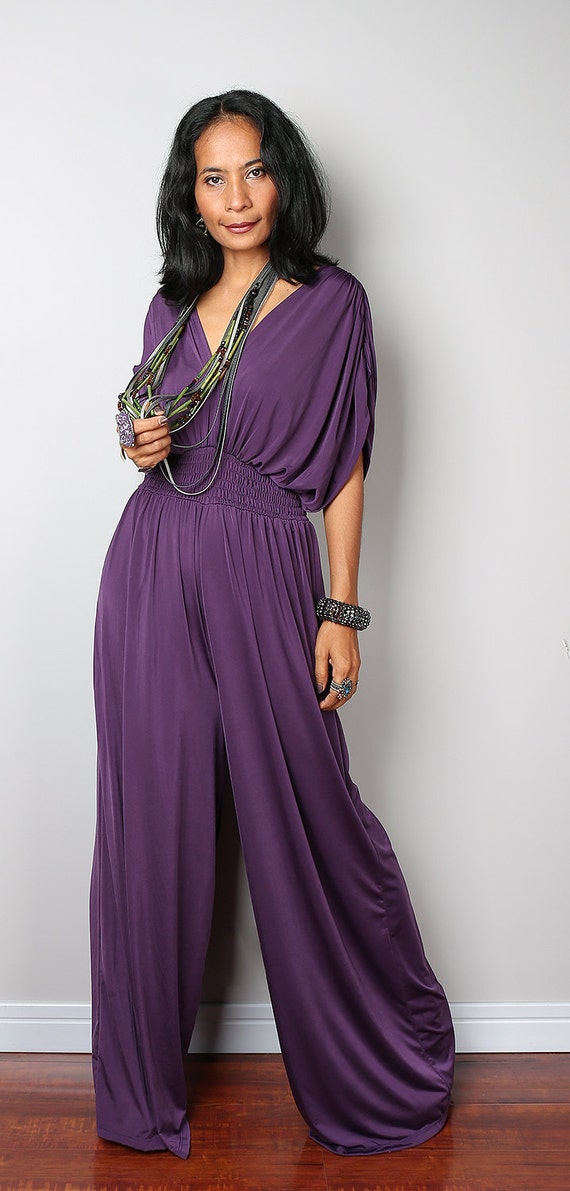 Purple Jumpsuit - Jumper Maxi Dress with Kimono Top : Chic Casual ... Purple Jumpsuit - Jumper Maxi Dress with Kimono Top : Chic Casual ...