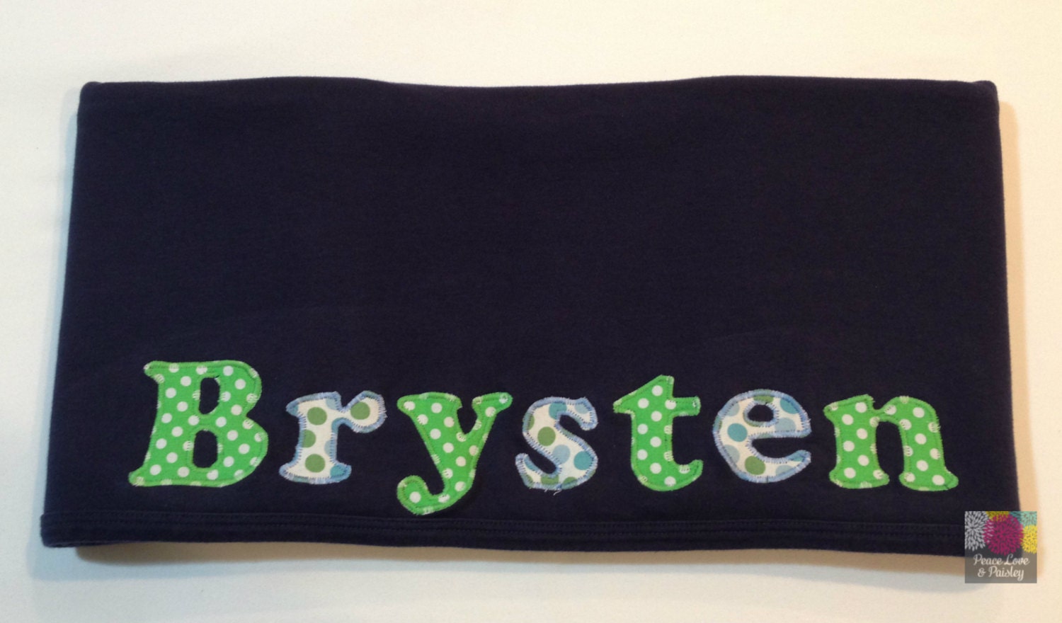 Navy Blue Baby Blanket Personalized Baby by PeaceLoveandPaisley