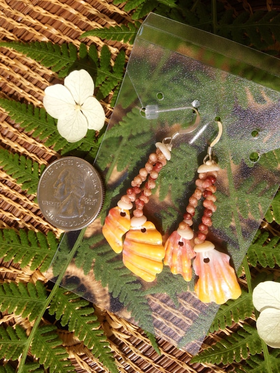 Sunrise Shell Earrings Kauai Shell Earrings by KauaiShellsandMore