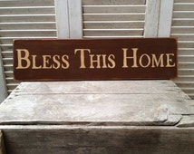 Popular items for bless this home sign on Etsy