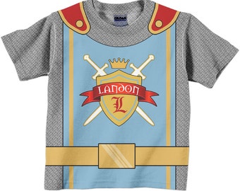 Personalized Knight Shirt, Boys Medieval Knight Birthday Shirt, Boy's Knight in Shining Armor T-Shirt, Prince Birthday Shirt, Knight Costume