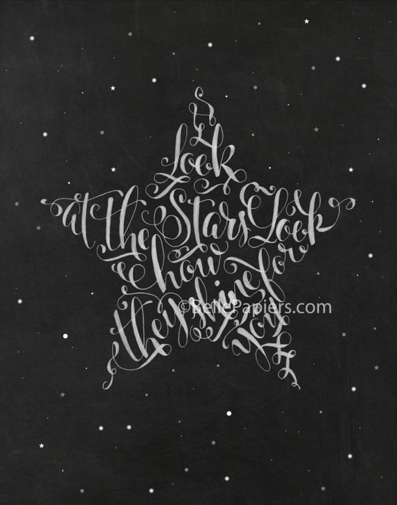 Look at the stars look how they shine for you by BellePapiers