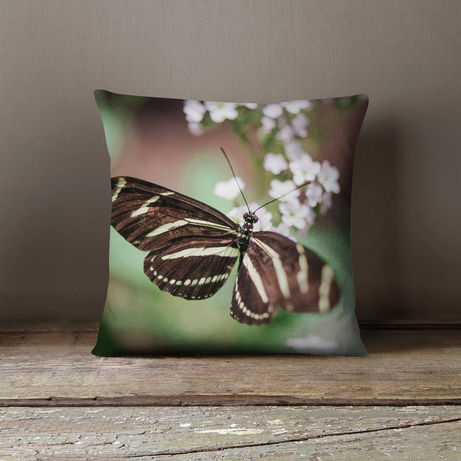 Butterfly pillow cover pillow case by RetroLovePhotography