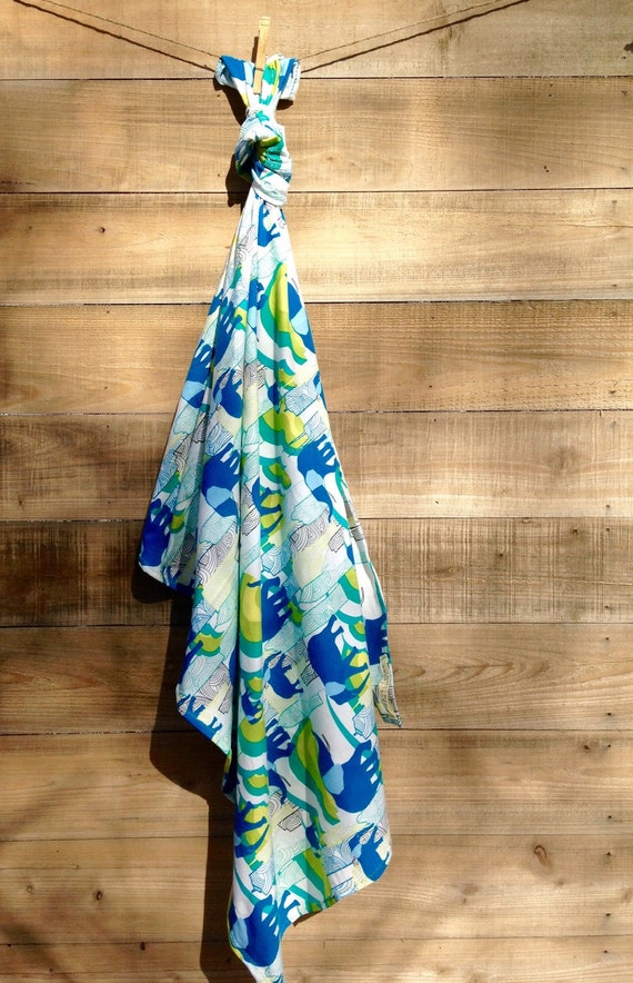 Elephant/City Swaddling Blanket Jersey Knit by picketfencecreation