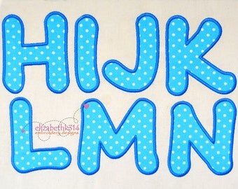 Sizes 2.30"- 3"- 4"- 5"- 6" - Applique Embroidery Font 317 - Machine Embroidery Design - 5 applique sizes