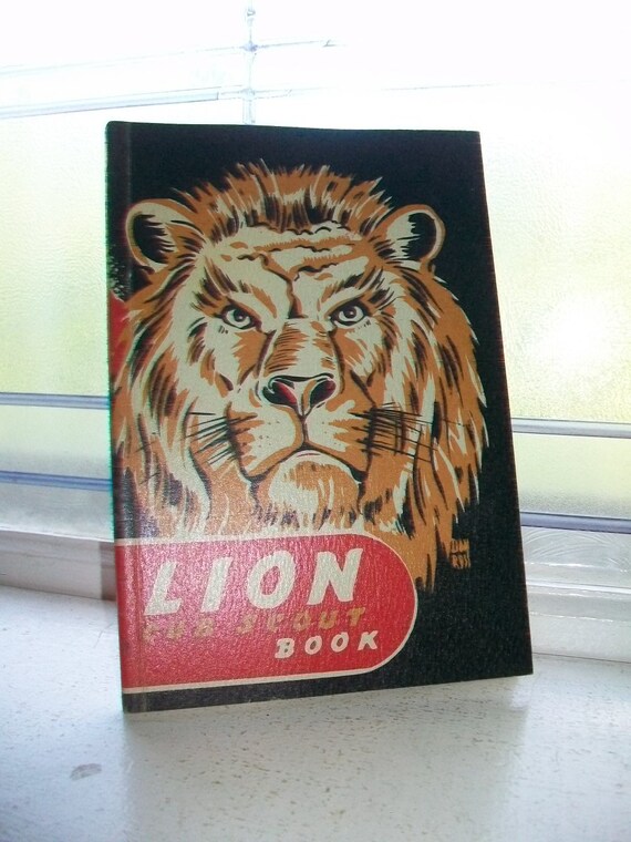1948 Lion Cub Scout Book Vintage Boy Scouts by RedRiverAntiques