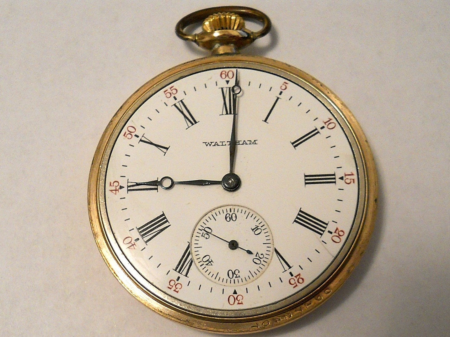 1935 Waltham 15 Jewel Pocket Watch 12 Size Running and
