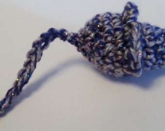 purple mouse cat toy