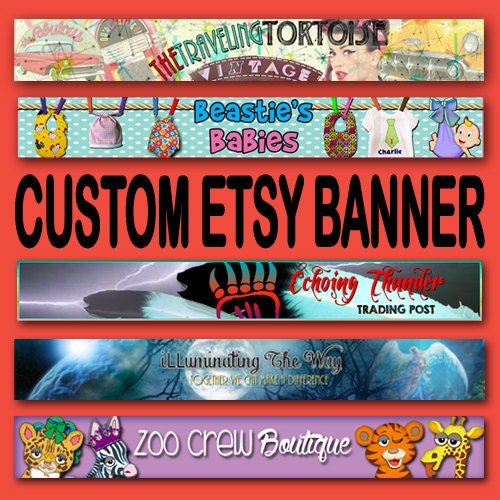 Etsy CUSTOM BANNER DESIGN Etsy Shop Banners Custom Shop