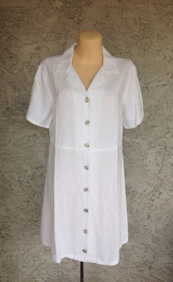 short sleeve linen button down