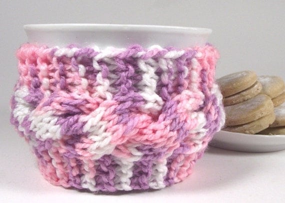 KNITTING PATTERN Cozy Coffee Cup Knit Mug Cozy by LiliaCraftParty