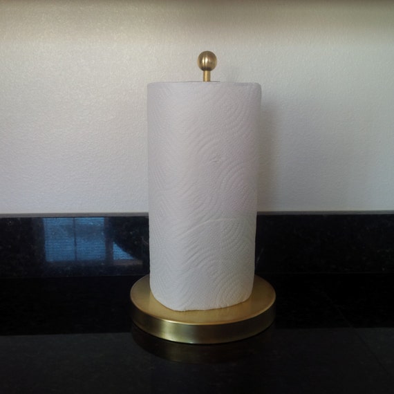 Standing Brass Pipe Paper Towel Holder by pepeandcarols on Etsy