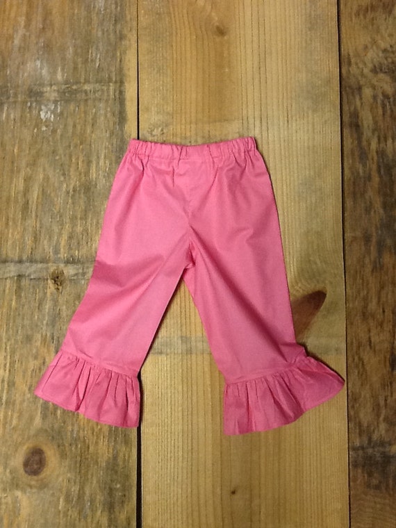 Girls Ruffle Pants Capris or Shorts. Solid by EverythingSorella
