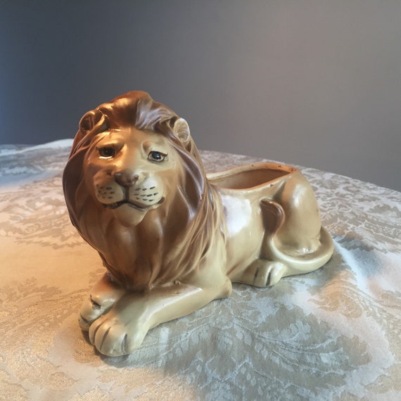 Vintage Lion Ceramic Planter by EO Brody Pottery Made in USA