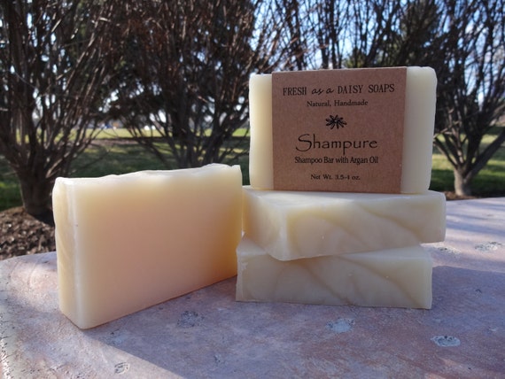 Shampure Shampoo Bar with Argan Oil Natural Handmade Soap