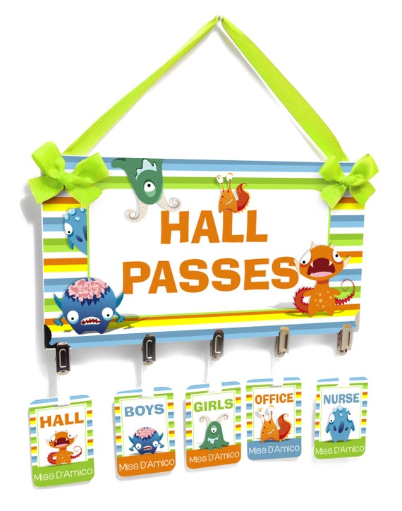 Classroom Hall Passes Teachers School Bathroom Passes Cute 8431