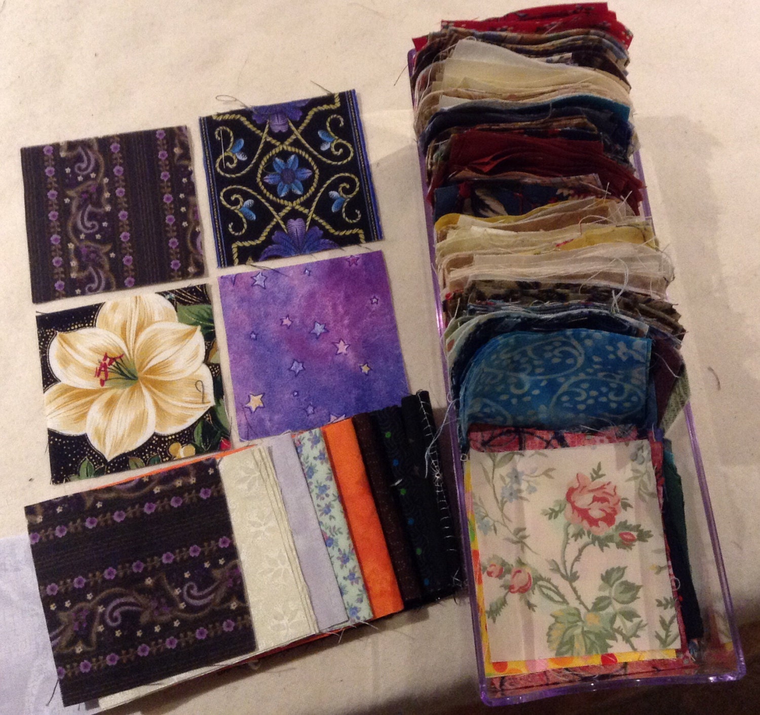 Precut Quilting Squares Cotton fabric 3 by PeachPalaceDesigns