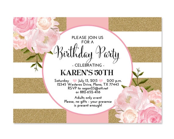 floral party invitations