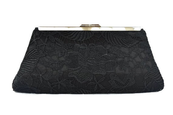 black lace clutch