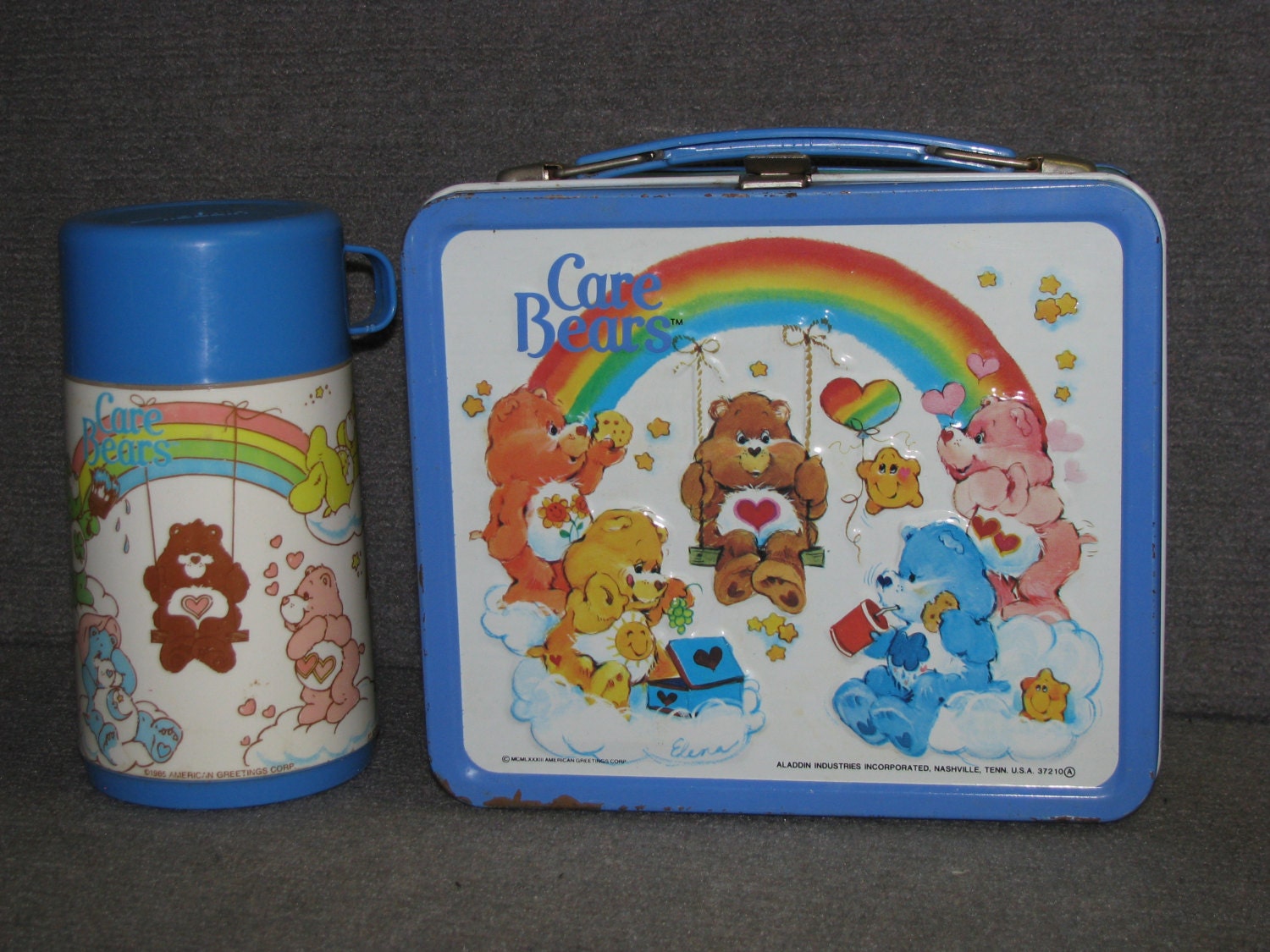 care bears plastic lunch box