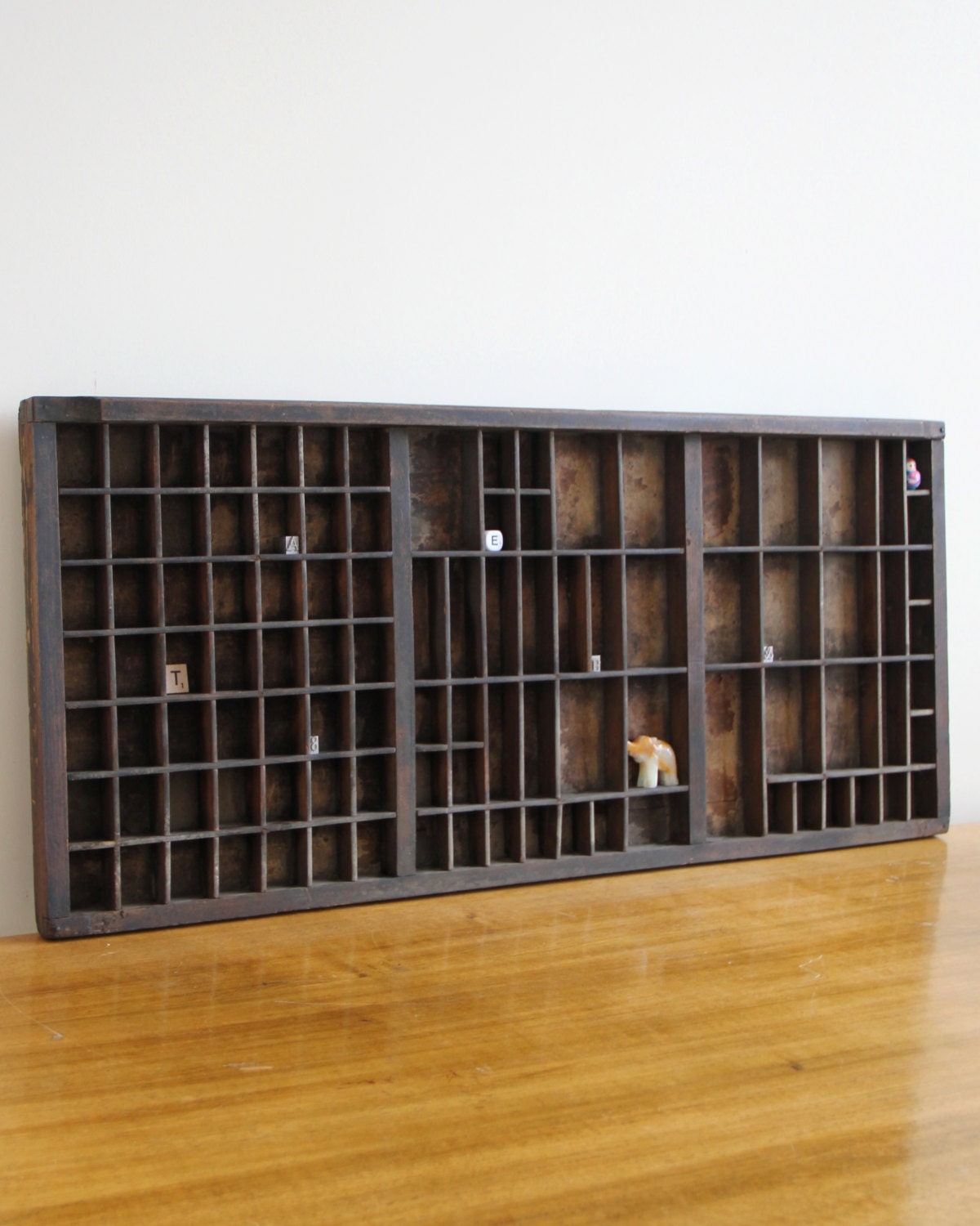 Vintage Printers Tray Vintage Wooden Letterpress Printer’s Tray