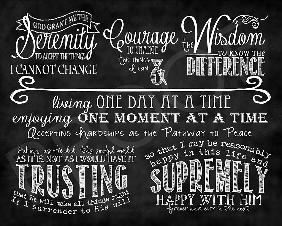 ChalkTypography The Serenity Prayer full version