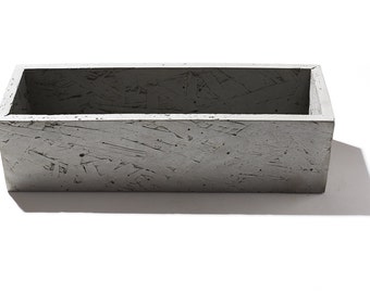 SALE*!! O.S.B Rectangle Concrete Planter/Toiletry Holder
