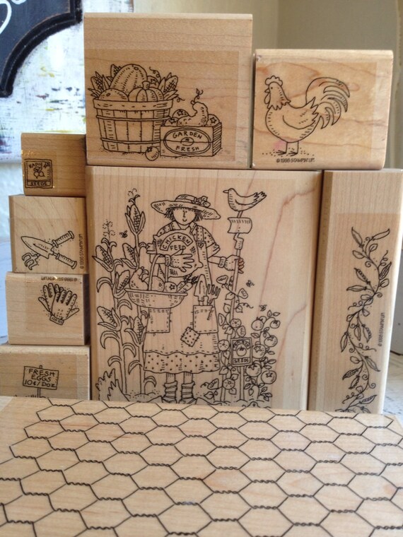 Stampin Up Franny Farmer set with bonus Chicken by greenchicliz