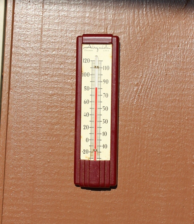Airguide Vintage Outdoor thermometer Art Deco by MyRockinHeart
