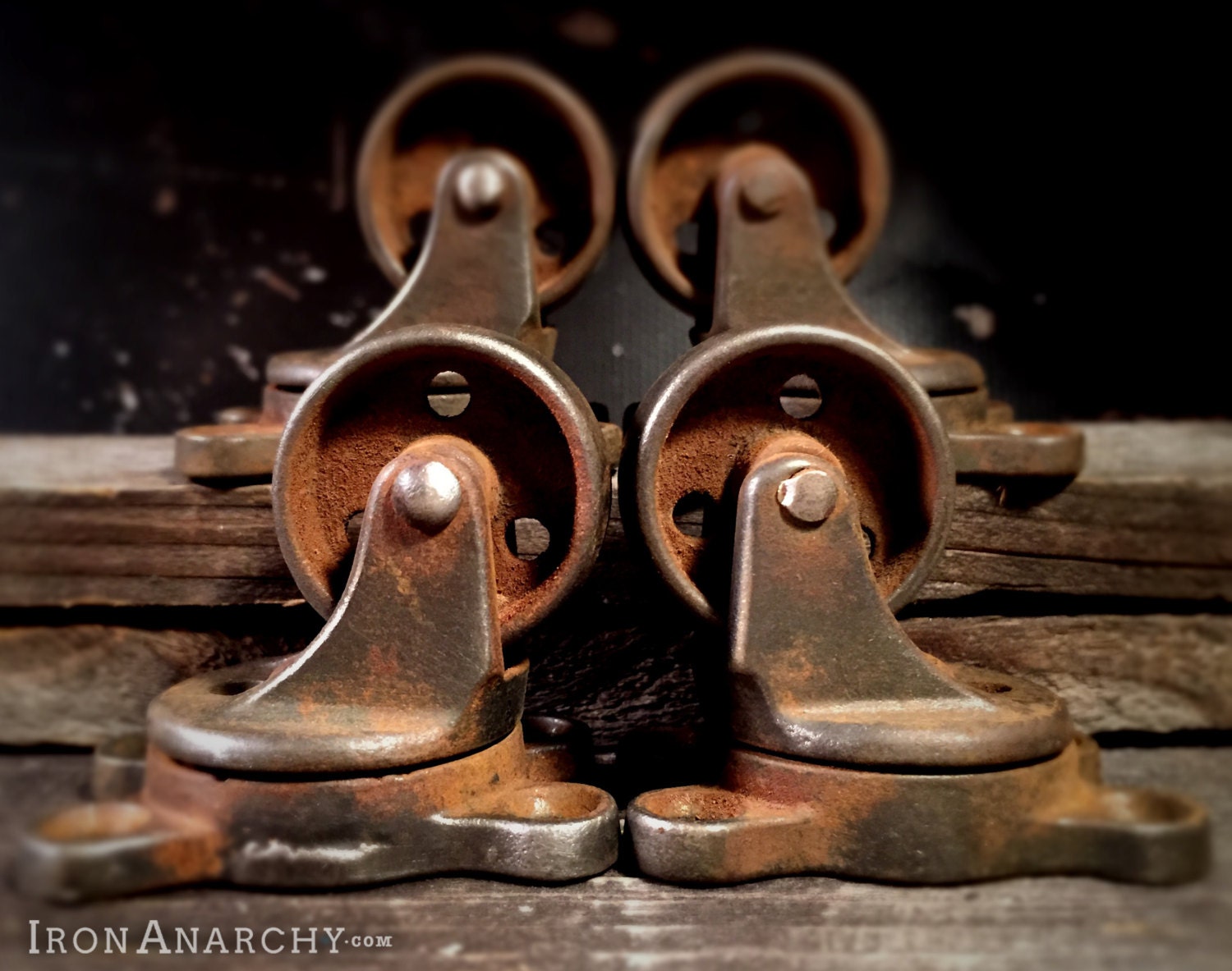 Vintage Furniture Casters, Antique Wheels Cast Iron Metal Haute Juice