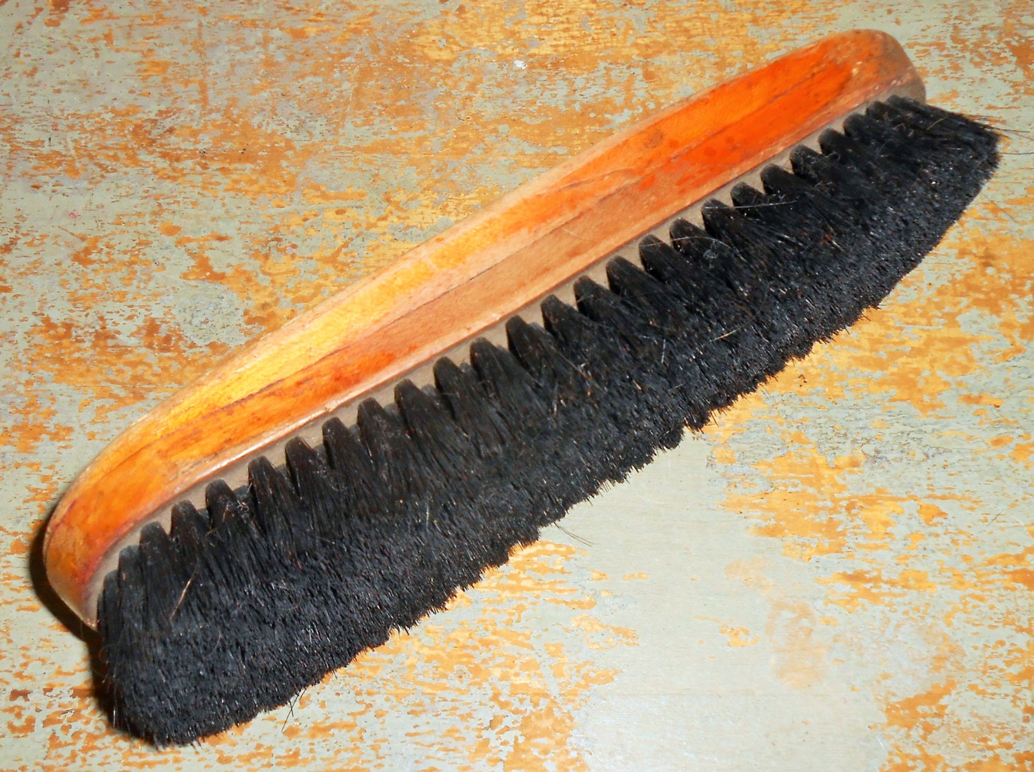 Vintage Shoe Shine Brush Wood Horse Hair Shoe Polish Brush