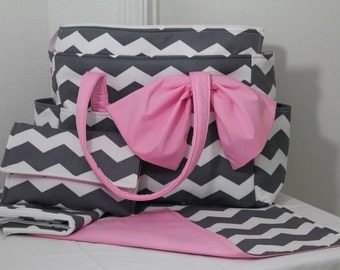 Chloe Deluxe Diaper Bag Set Premier Print Fabric by ShaLariCouture