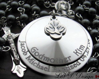 Baptism Gifts for Godparents. Baptism Gift. Godparent. Baptism Gifts. Boy Baptism Gift. Rosary. Personalized Rosary. Godfather. AG-Cltc