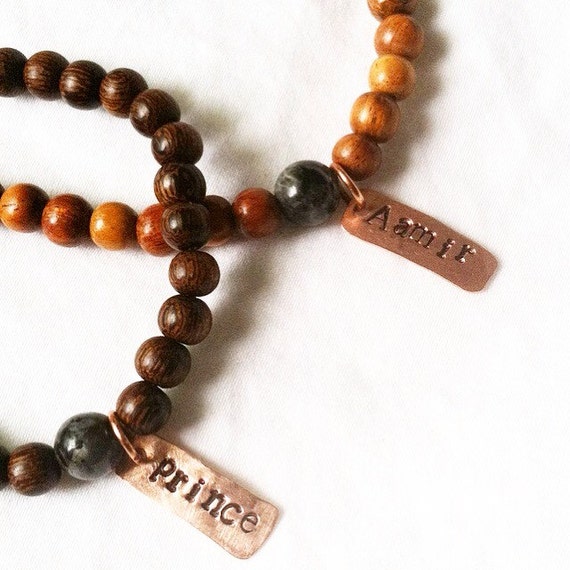 Boys Beaded Bracelet Kids Jewelry Wood and by NspiyahdWorks