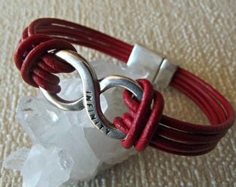 Infinity leather bracelet, infinity bracelet, bracelets for women, mens bracelets, bracelet homme, bracelets for men, husband gift