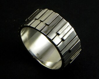 Pianist - Piano - keyboard player Ring - Sterling Silver 925 - Made in Italy