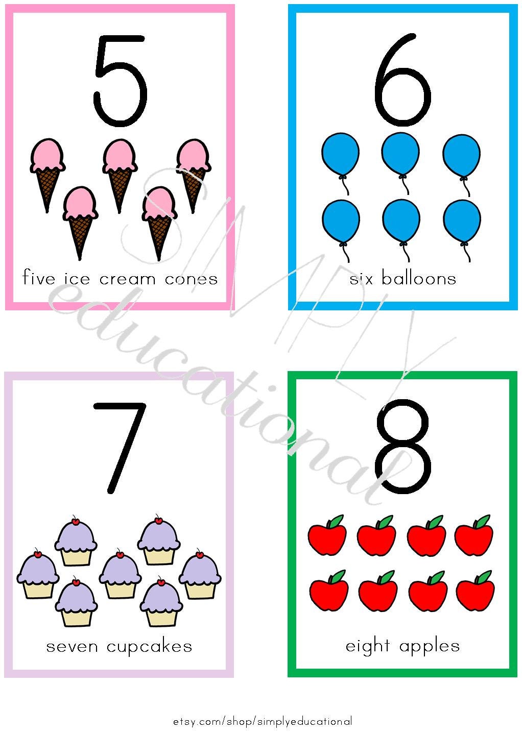 Printable Number Flashcards 110