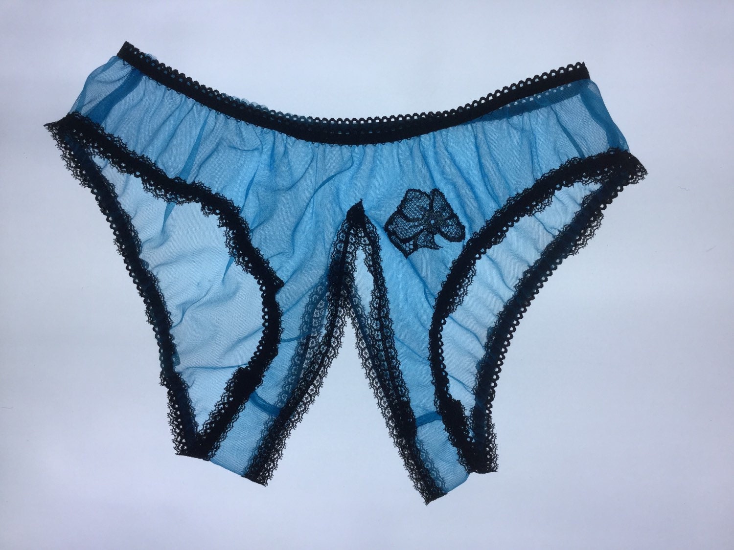Open crotch sheer nylon panties vintage style fetish sissy